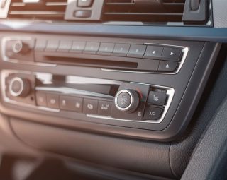 on board premium car panel. air conditioning, a business car player