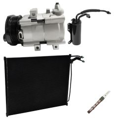 2000 Ford E-150 Econoline Club Wagon Custom 4.2L Compressor and Condenser Kit (KT AE44A-N)