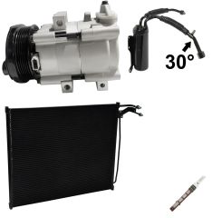 2000 Ford E-150 Econoline Base 4.2L Compressor and Condenser Kit (KT AE50A-N)