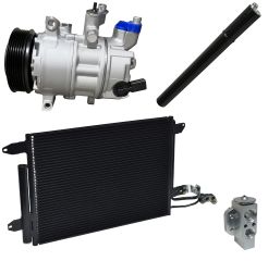 2013 Audi A3 Quattro Base 2.0L Compressor and Condenser Kit (KT EA83A-N)