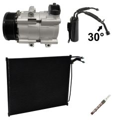 2001 Ford E-150 Econoline Base 4.6L Compressor and Condenser Kit (KT AE55A-N)