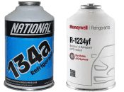 Refrigerant Cans: R134a and R-1234yf